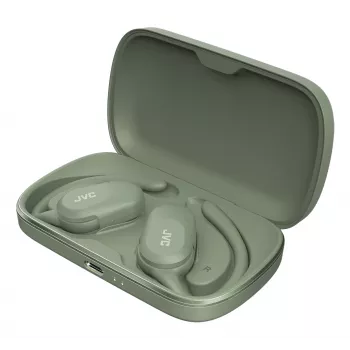 JVC HA-NP40T Bezvadu austiņas True Wireless Stereo (TWS) Āķa tipa Zvaniem/Mūzikai Bluetooth Zaļas