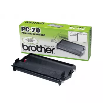 Brother PC70 — oriģinālā tintes lente faksa kasetne (melna, 140 lpp.)