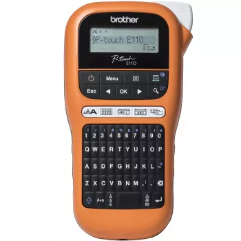 Etiķešu printeris Brother PT-E110VP, termālais, krāsains, 180 x 180 DPI, 20 mm/s, TZe, QWERTY
