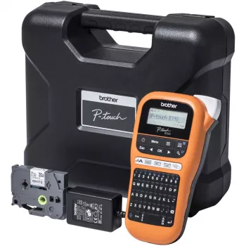 Etiķešu printeris Brother PT-E110VP, termālais, krāsains, 180 x 180 DPI, 20 mm/s, TZe, QWERTY
