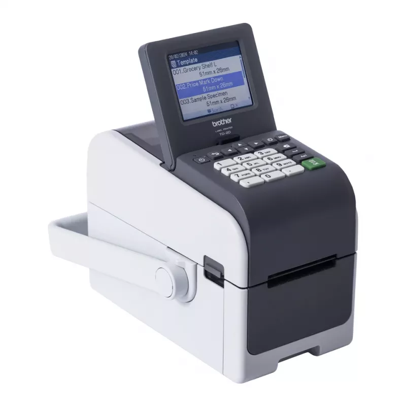 Brother TD-2350DSAH300 etiķešu printeris - tiešā termoprintēšana, 300 x 300 DPI, 152 mm/s, vadu un bezvadu Ethernet LAN, Wi-Fi, Bluetooth