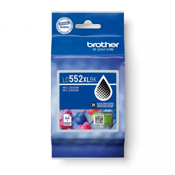 Brother LC552XLBK oriģinālā melnā tintes kasetne (pigmenta tinte, 3000 lpp.)