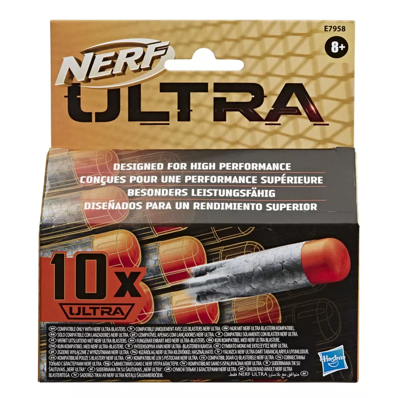 Nerf Ultra 10 bultu papildinājuma komplekts — maksimālai šaušanas pieredzei — saderīgs tikai ar Ultra blasteriem