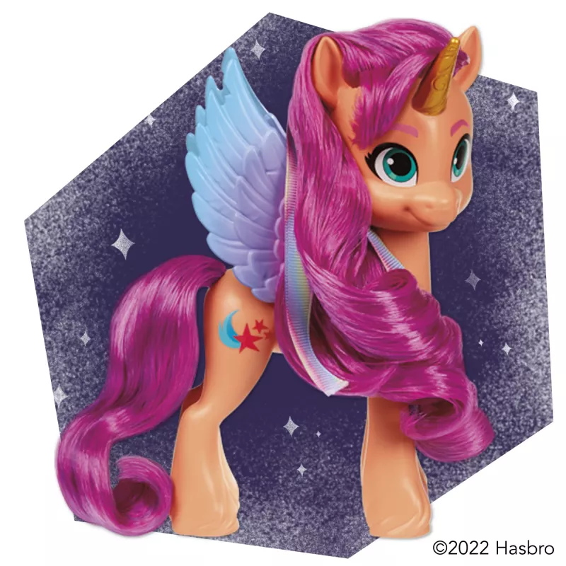 My Little Pony Ribbon Hairstyles Sunny Starscout, 5 gadi, Daudzkrāsains