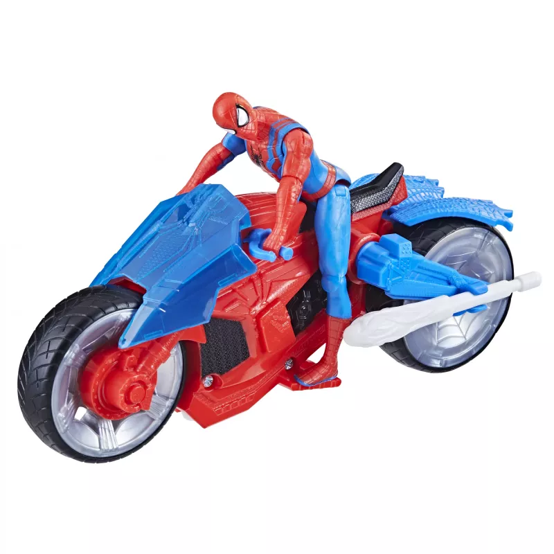 Marvel Spider-Man Web Blast Cycle Rotaļu Komplekts ar Spider-Man Figūriņu