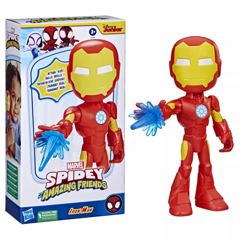 Marvel Spidey and His Amazing Friends Supersized Dzelzs Vīrs, 3 gadi, Marvel, Sarkans, Dzeltens