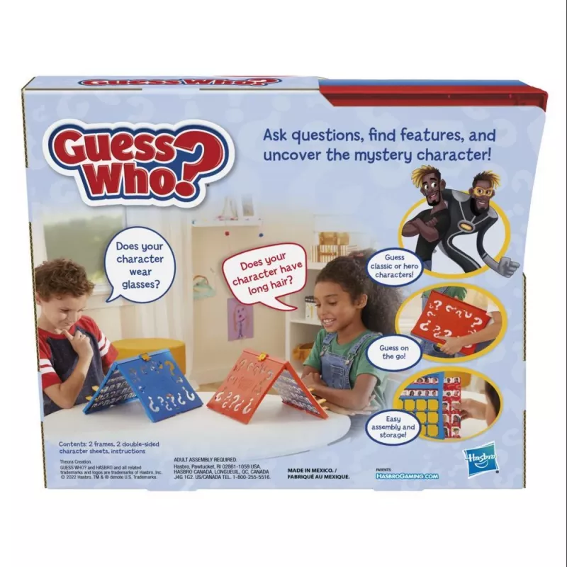 Hasbro Gaming Guess Who? Oriģinālā Uzminēšanas Spēle, Galda Spēle Bērniem no 6 Gadiem, 2 Spēlētājiem