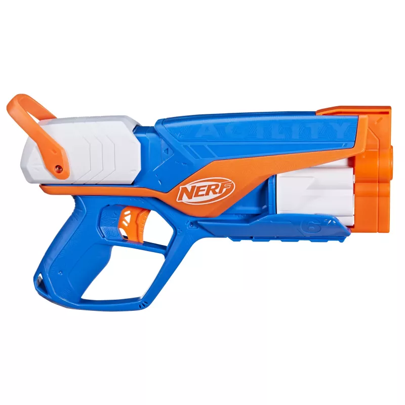Rotaļu blasteris NERF N Series Agility zils oranžs balts 8 gadi