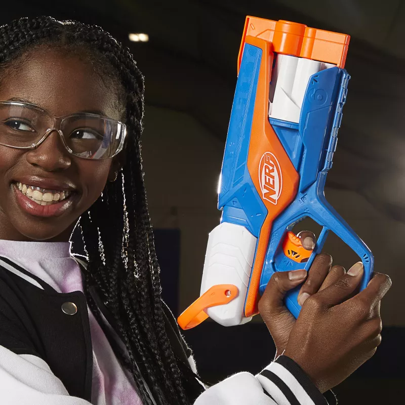 Rotaļu blasteris NERF N Series Agility zils oranžs balts 8 gadi