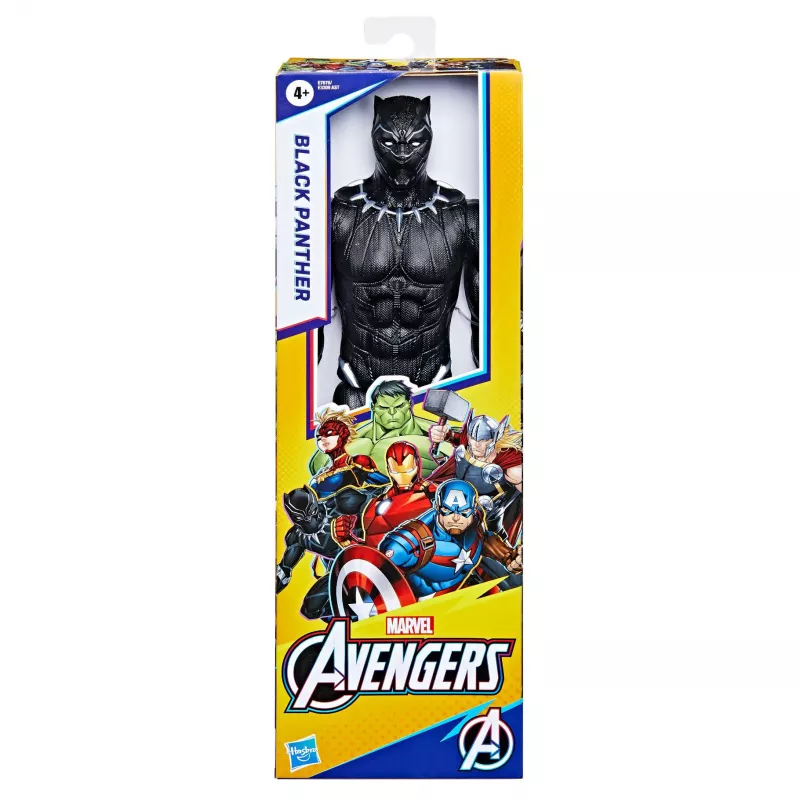 Marvel Avengers Titan Hero Black Panther Figūra, 4 gadi, Daudzkrāsains, Plastmasa