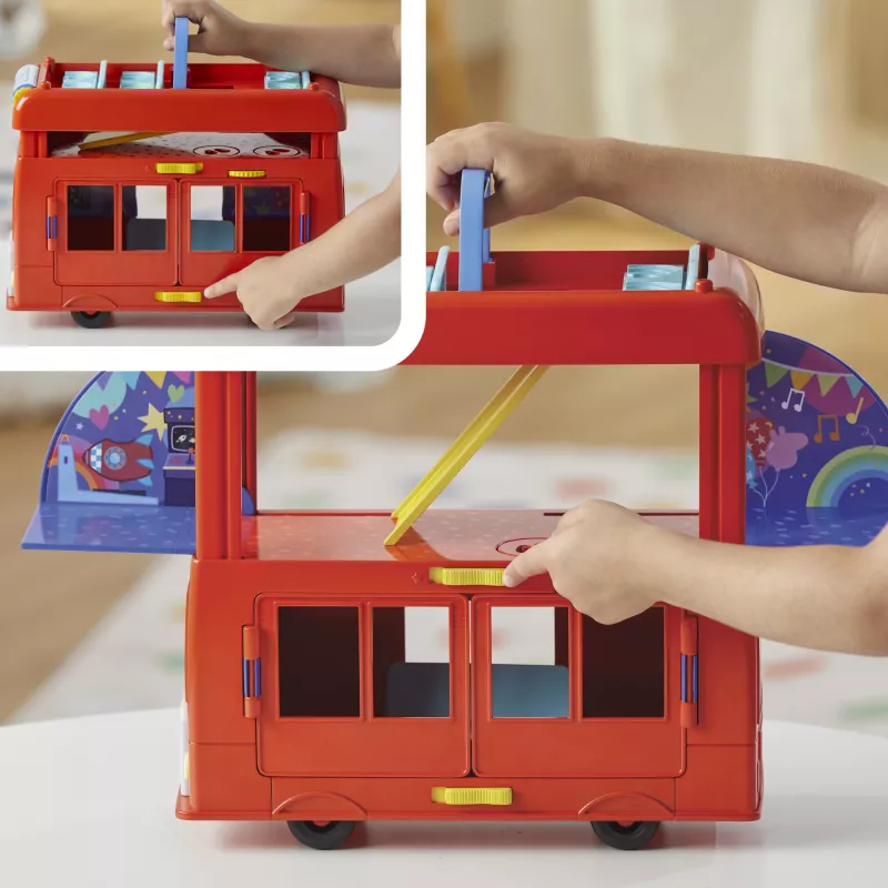 Peppa Pig 2-in-1 Ballīšu autobuss, Darbība/Piedzīvojumi, 3 gadi, Daudzkrāsains, Plastmasa