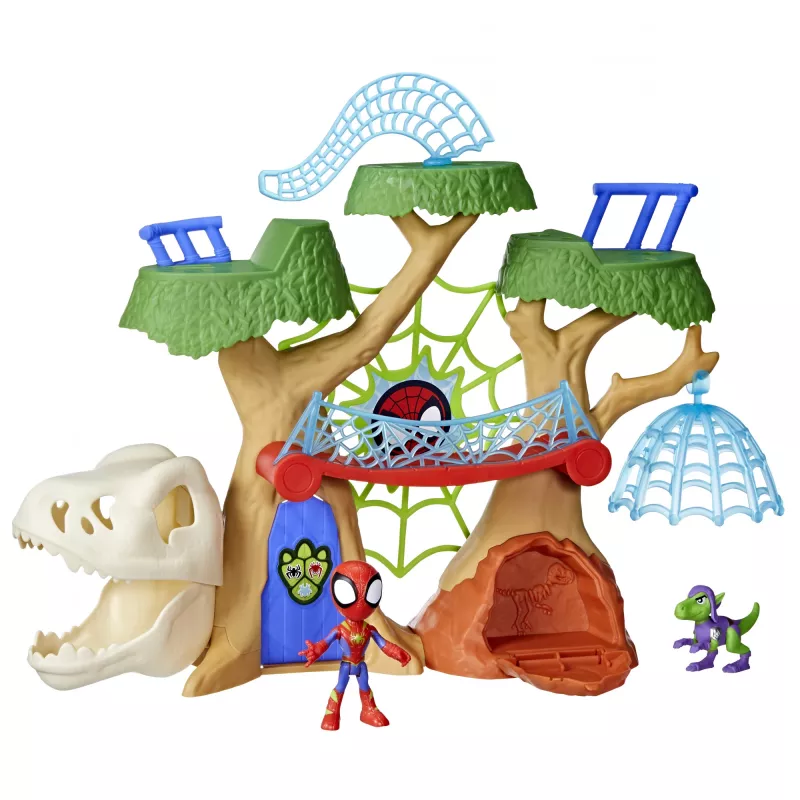 Rotaļu komplekts Hasbro Marvel Spidey and His Amazing Friends Dino Webs Treehouse