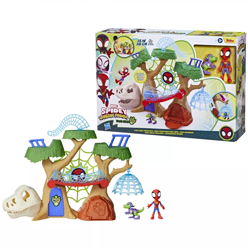 Rotaļu komplekts Hasbro Marvel Spidey and His Amazing Friends Dino Webs Treehouse