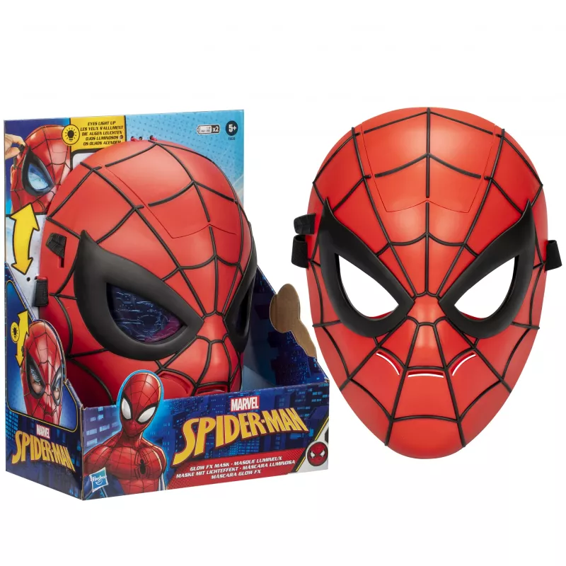 Marvel Spider-Man Glow FX maska sejai, pieaugušajiem un bērniem, 5+ gadi, 1 gab.