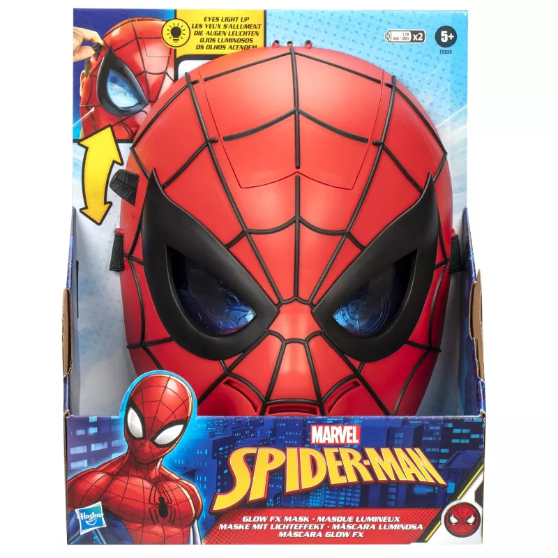 Marvel Spider-Man Glow FX maska sejai, pieaugušajiem un bērniem, 5+ gadi, 1 gab.