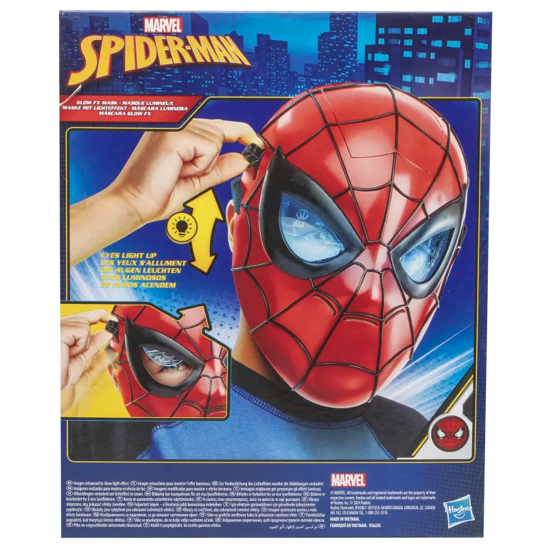 Marvel Spider-Man Glow FX maska sejai, pieaugušajiem un bērniem, 5+ gadi, 1 gab.