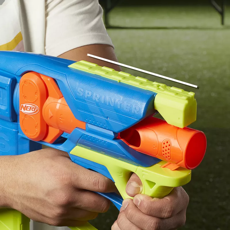 Nerf N Series Sprinter F8625 motorizēts šautriņu blasteris, zils/zaļš/oranžs