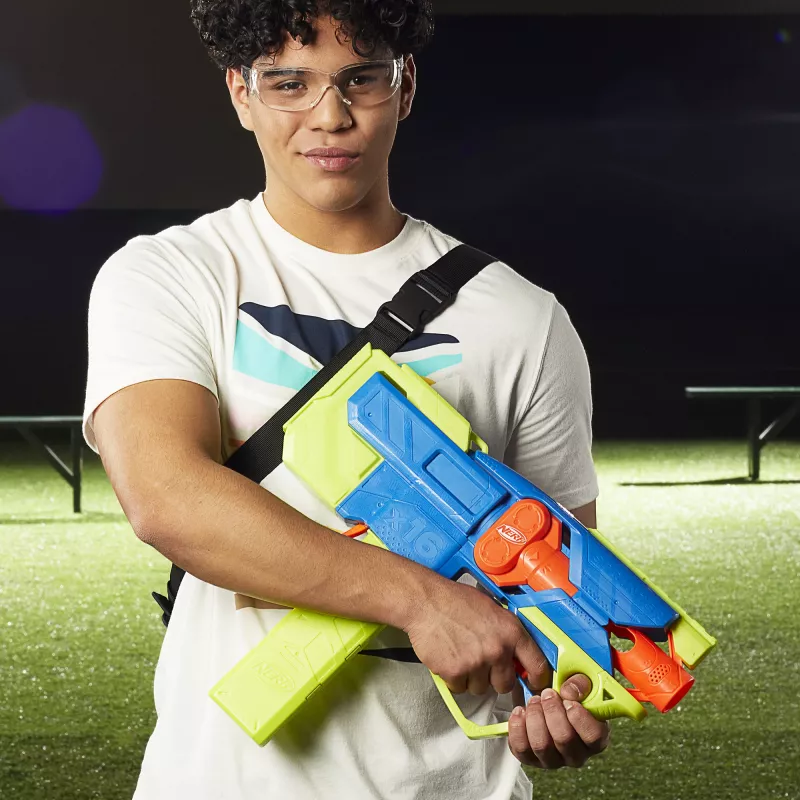 Nerf N Series Sprinter F8625 motorizēts šautriņu blasteris, zils/zaļš/oranžs