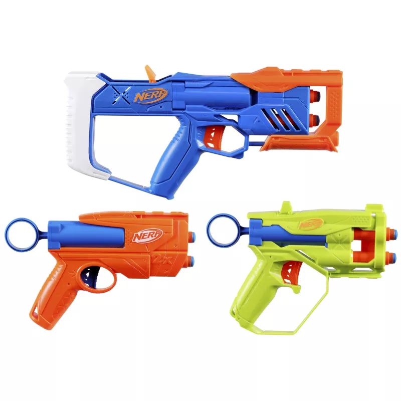 Nerf N Series Triple Action Pack, rotaļu šāvējs, 8 gadi