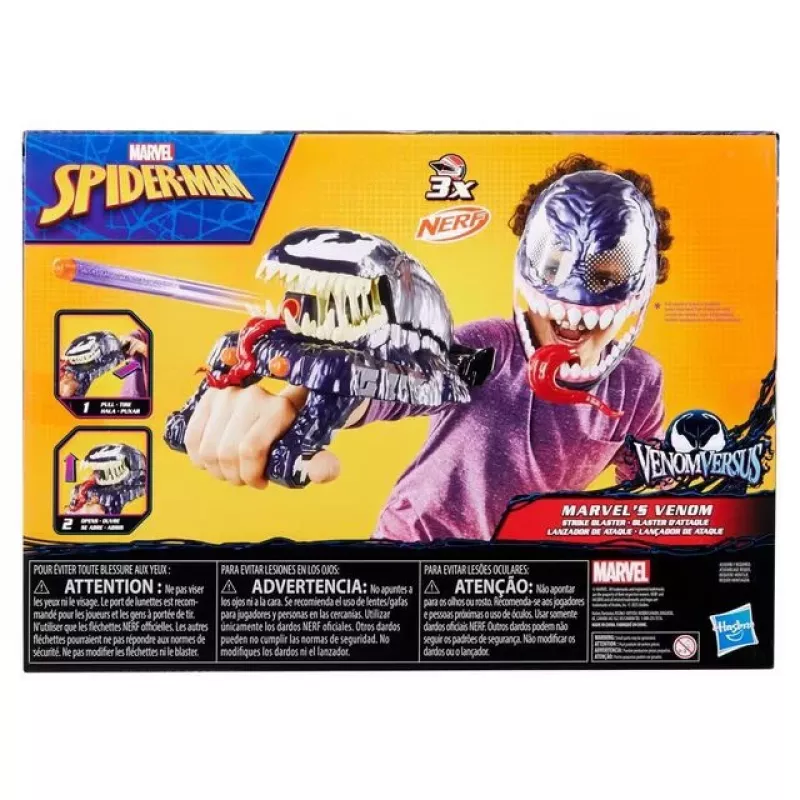 Rotaļu cimds blasteris Hasbro Marvel Spider-Man Venom Strike Blaster Violet