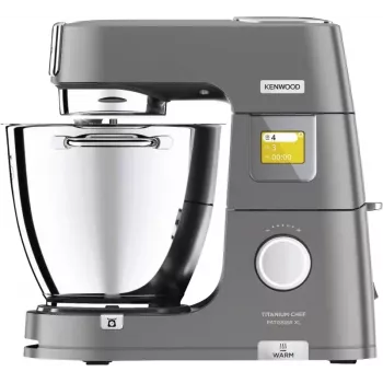 Virtuves kombains Kenwood KWL90.164SI — 1400 W, 7 L nerūsējošā tērauda bļoda, sudraba krāsa, iebūvēti svari