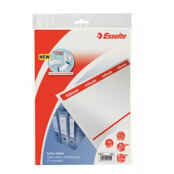 Esselte 20822 platas pašlīpošās muguriņas uzlīmes, 59 x 192 mm