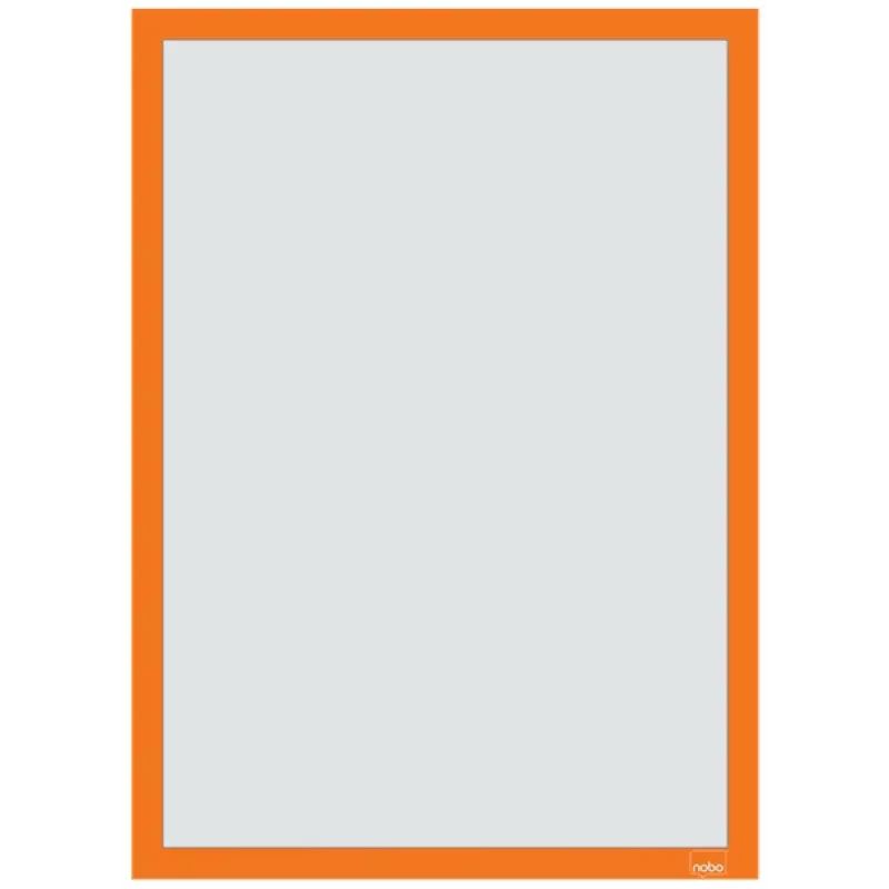 Nobo pašlīmējošs magnētiskais plakātu rāmis A3, oranžs