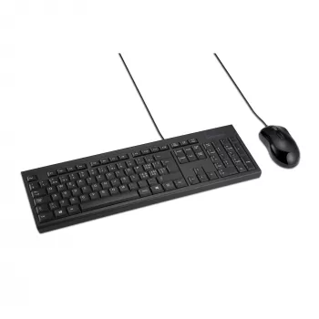 Kensington K75452CH, vadu tastatūras un peles komplekts, USB, membrānas, QWERTZ, melns