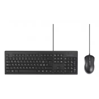 Kensington K75452CH, vadu tastatūras un peles komplekts, USB, membrānas, QWERTZ, melns