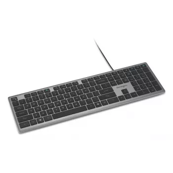 Kensington KB515 EQ vadu tastatūra ar USB-C/USB-A, pilnizmēra (100%), QWERTY, pelēka