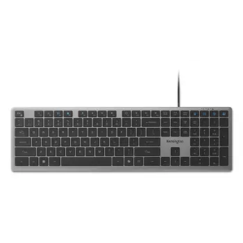 Kensington KB515 EQ vadu tastatūra ar USB-C/USB-A, pilnizmēra (100%), QWERTY, pelēka