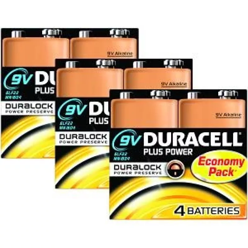 Duracell Plus Power 9V vienreizējās lietošanas baterija, sārma
