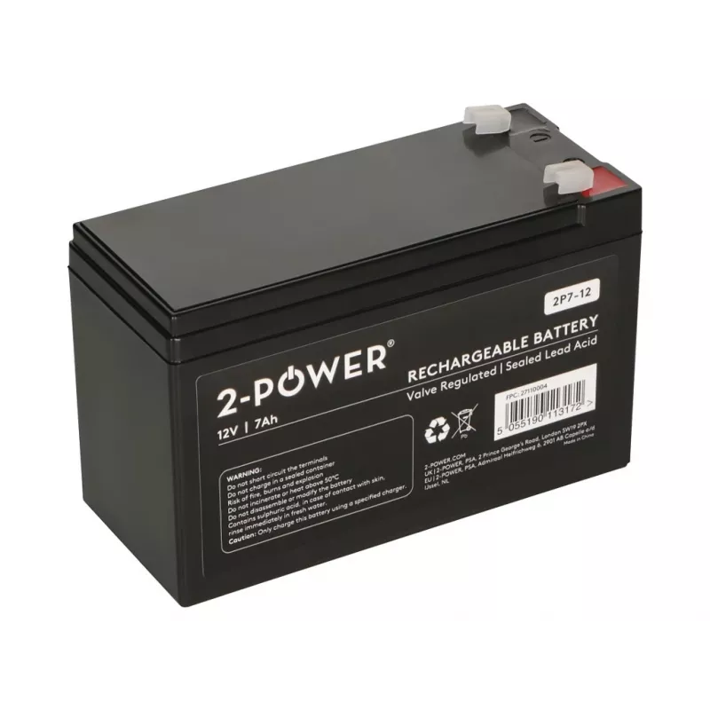 2-Power 2P7-12 UPS akumulators Slēgtais svina-skābes (VRLA) 12 V 7 Ah