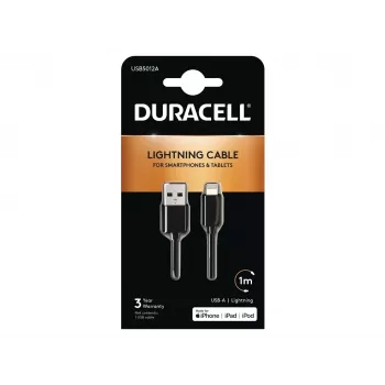 Duracell Sync/Charge kabelis 1 metrs Melns