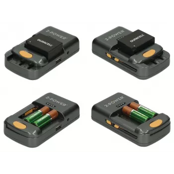 2-Power Universāls akumulatoru lādētājs kamerām - mazumtirdzniecība
