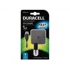Duracell 2.4A sienas lādētājs telefonam/planšetei, iekštelpu, AC, 5 V, 2.4 A, melns