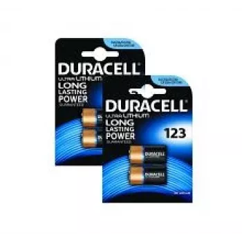 Duracell BUN0088A litija baterijas, 4 gab., CR123A