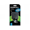 Duracell 2x2.4A USB lādētājs telefonam/planšetei, iekštelpu, AC, 5 V, melns