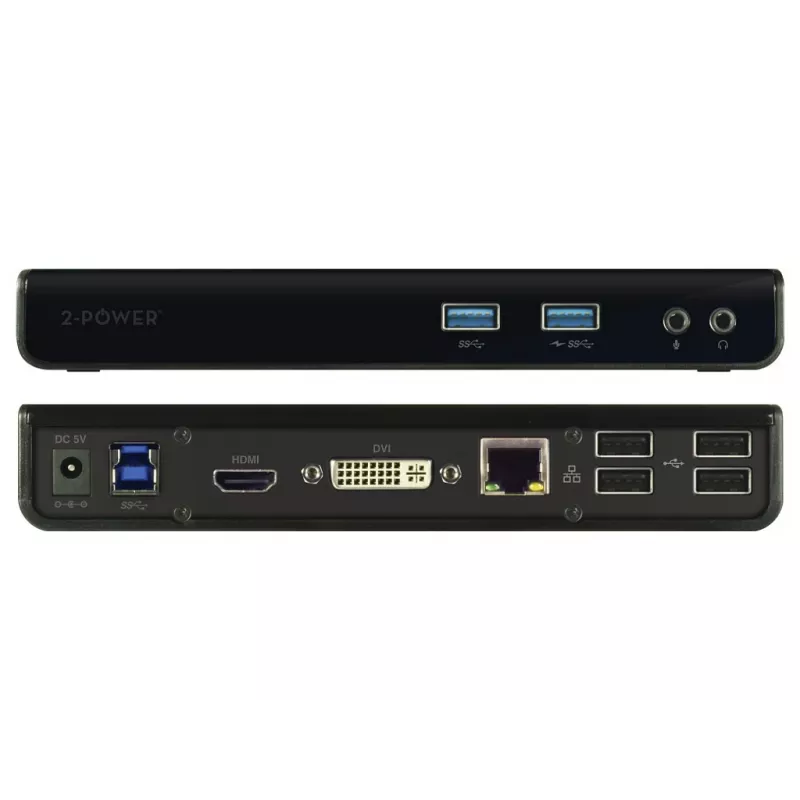 2-Power USB 3.0 Divu Displeju Dokstacija
