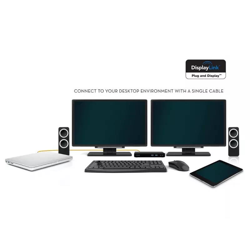 2-Power USB 3.0 Divu Displeju Dokstacija
