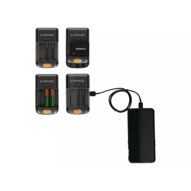 2-Power Universāls kameras akumulatoru lādētājs-Mazumtirdzniecība, Litija-jonu (Li-Ion), AA, AAA, Nē