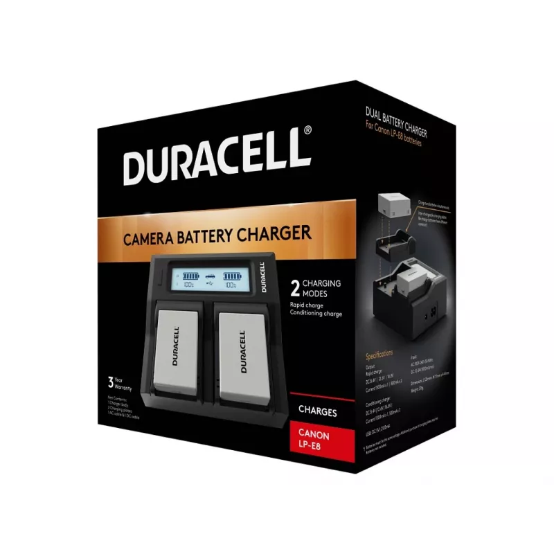 Duracell DRC6104 lādētājs kameru akumulatoriem