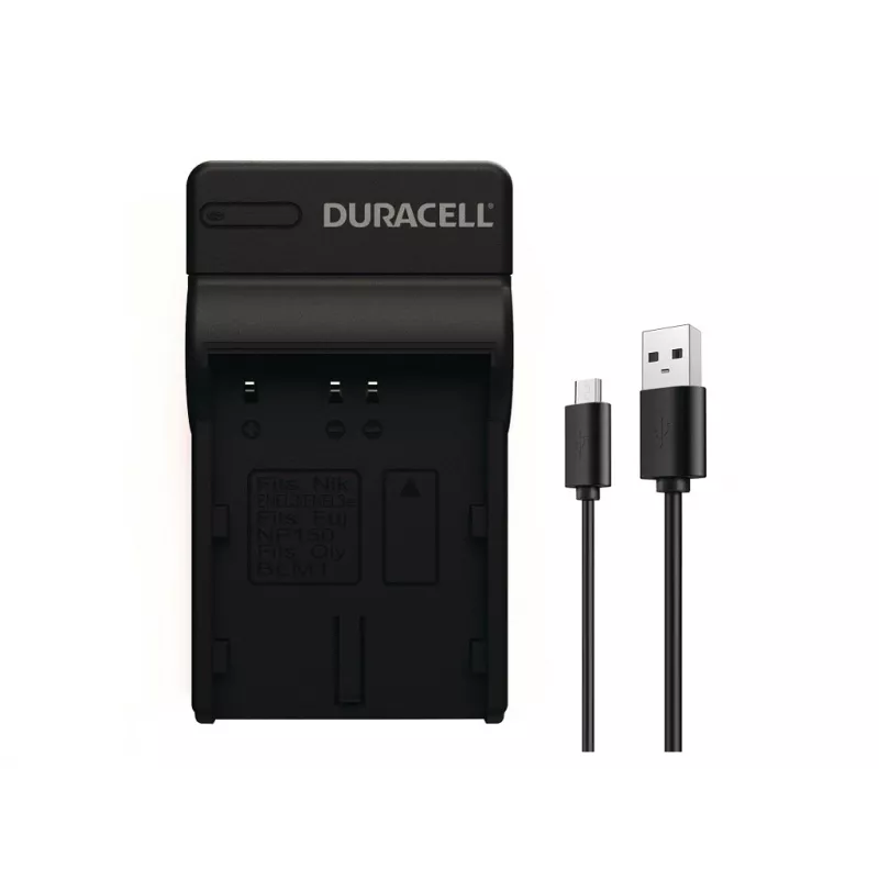 Duracell USB lādētājs digitālajām kamerām Nikon EN-EL3e, FujiFilm NP-150, melns