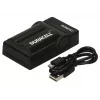 Duracell USB lādētājs Panasonic CGA-S002E, CGA-S006 kameru akumulatoriem, melns