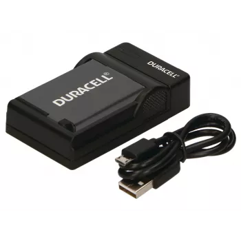 Duracell USB lādētājs digitālajām kamerām, saderīgs ar FujiFilm NP48, NP-50, Pentax D-LI68, Kodak KLIC-7004, melns
