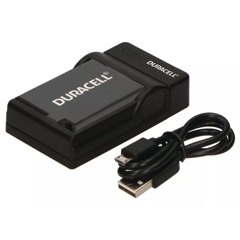 Duracell USB lādētājs digitālajām kamerām, saderīgs ar FujiFilm NP48, NP-50, Pentax D-LI68, Kodak KLIC-7004, melns
