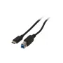2-Power CAB5014A USB kabelis 1 m USB-C uz USB-B Melns
