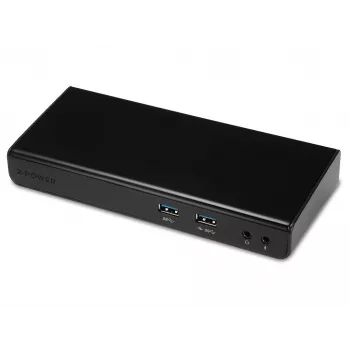 2-Power DOC0110A dokstacija / portu replikators Vadu USB 3.2 Gen 1 (3.1 Gen 1) Type-B Melns