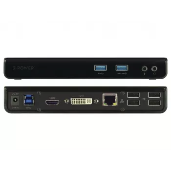 2-Power DOC0110A dokstacija / portu replikators Vadu USB 3.2 Gen 1 (3.1 Gen 1) Type-B Melns
