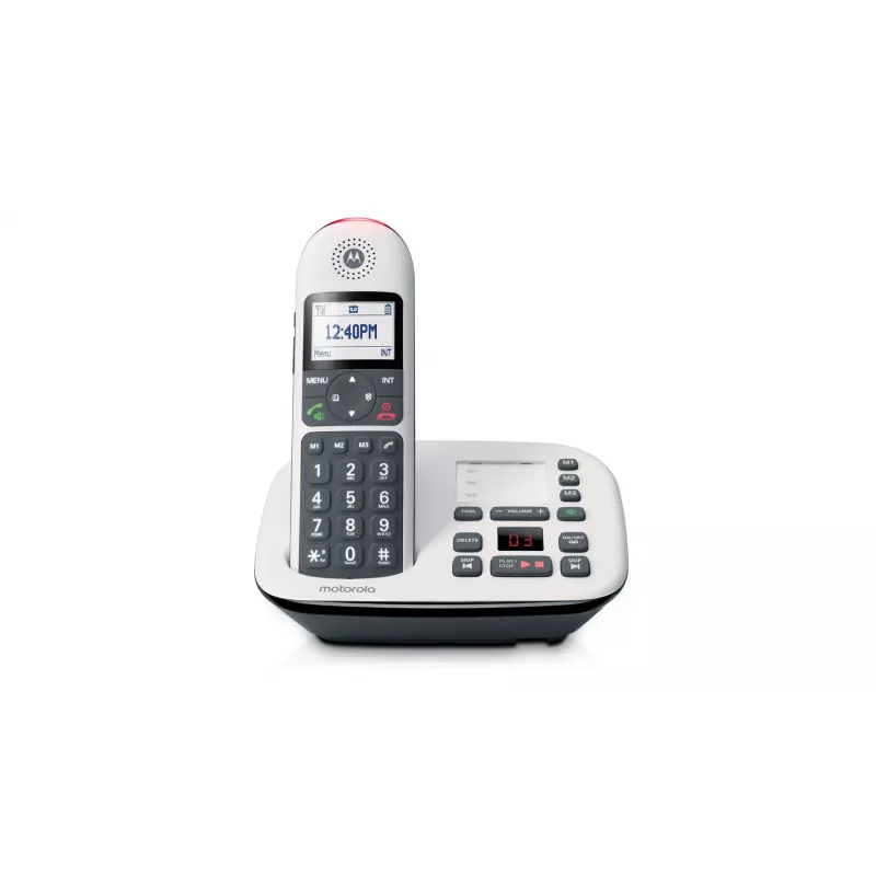 Motorola CD5011 viedtālrunis ar zvanītāja ID, pelēks, sudrabs